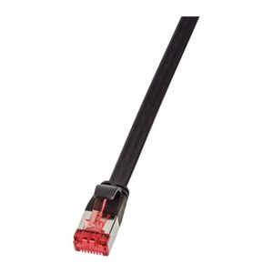 Logilink Flachpatchkabel 2xRJ45 U/FTP Cat6 20.0m schwarz