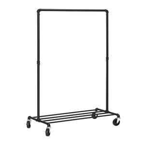 SONGMICS Rollgarderobe schwarz Metall 100,0 x 163,0 cm, 1 St.