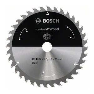 BOSCH Standard for Wood Kreissägeblatt 165,0 mm, 36 Zähne, 1 St.