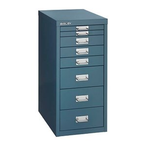 BISLEY MultiDrawer™ L298 Schubladenschrank blau 8 Schubladen 27,8 x 38,0 x 59,0 cm, 1 St.
