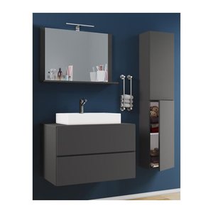 VCM my bath Badmöbel-Set 4-teilig Lendas L 915208 anthrazit 94,0 x 46,0 x 150,0 cm