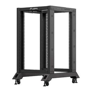 LANBERG 19" 18U 600x800 freistehendes, offenes Rack schwarz
