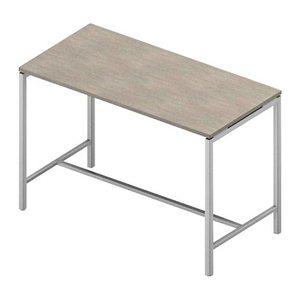 Quadrifoglio Konferenztisch Creo beton rechteckig, 4-Fuß-Gestell weiß, 160,0 x 80,0 x 107,0 cm