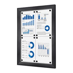 Showdown® Displays Schaukasten grau 4x DIN A4 52,1 x 2,3 x 69,6 cm, 1 St.