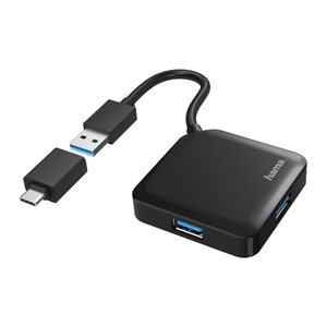 hama USB-Hub 4-fach schwarz