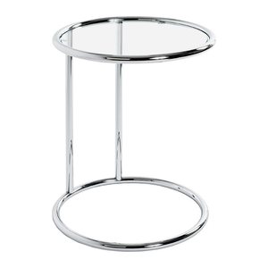 HAKU Möbel Beistelltisch rund Glas transparent 45,0 x 45,0 x 55,0 cm, 1 St.