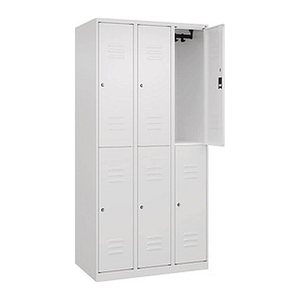CP Spind Classic Plus verkehrsweiß 080300-30 S10040, 6 Schließfächer 90,0 x 50,0 x 185,0 cm