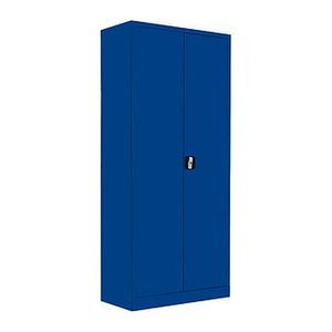 LÜLLMANN Stahlschrank 530333 enzianblau 4 Fachböden 80,0 x 38,3 x 180,0 cm, aufgebaut, 1 St.