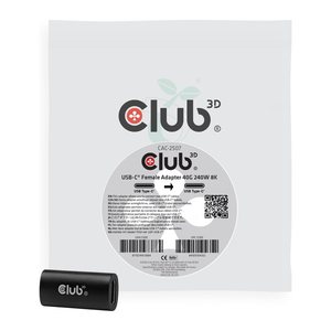 Club3D Adapter USB-C > USB-C 40Gbps 240W 8K@60Hz Bu/Bu retail
