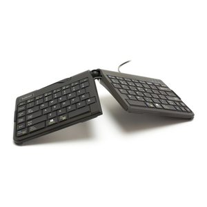 BAKKER ELKHUIZEN Goldtouch Travel Go2 ergonomische Tastatur geteilt, kabelgebunden schwarz