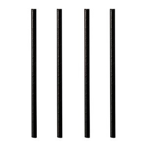 PAPSTAR Cocktail-Strohhalme pure schwarz Papier, 500 St.