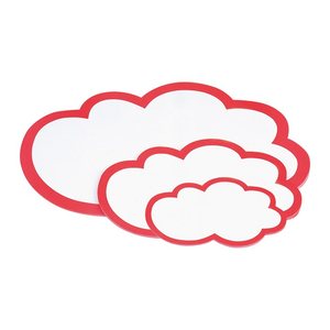 magnetoplan Moderationskarten weiß/rot 23,0 x 14,5 cm, 20 Blatt