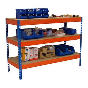 Simonrack Werkbank SIMONWORK BASIC 3 orange, blau 120,0 x 90,0 x 90,0 cm