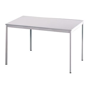 HAMMERBACHER Mehrzwecktisch lichtgrau rechteckig, Vierkantrohr grau, 120,0 x 80,0 x 72,0 cm