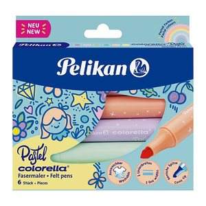Pelikan Colorella Pastell 411 Filzstifte farbsortiert, 6 St.