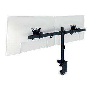 LEITZ Monitor-Halterung Ergo Slim Dual 61640095 schwarz für 2 Monitore, Tischklemme