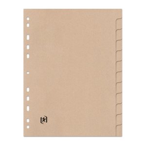 OXFORD Ordnerregister Touareg DIN A4 Vollformat blanko beige 12-teilig, 1 Satz