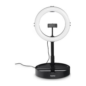 hama SpotLight FoldUp 102 II LED Ringlicht mit Stativ schwarz 10,4 Watt