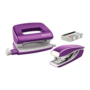 LEITZ Locher und Heftgeräte Set NeXXt WOW lila