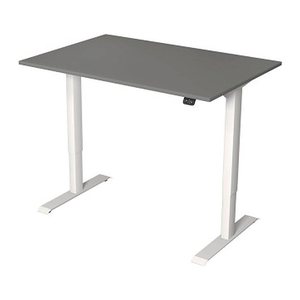 Kerkmann Move 1 elektrisch höhenverstellbarer Schreibtisch grafit rechteckig, T-Fuß-Gestell weiß 120,0 x 80,0 cm