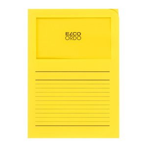ELCO Sichthüllen Ordo classico DIN A4 gelb glatt 120 g/qm, 100 St.