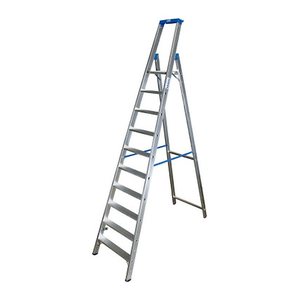 KRAUSE Stehleiter einseitig STABILO silber 10 Stufen, H: 325,0 cm