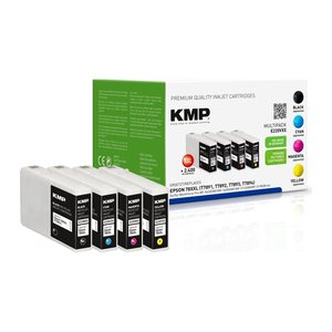 KMP E220VXX schwarz, cyan, magenta, gelb Druckerpatronen kompatibel zu EPSON T7891XXL, 4er-Set