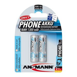 ANSMANN Akkus PHONE Ni-MH Mignon AA 1.300 mAh, 2 St.