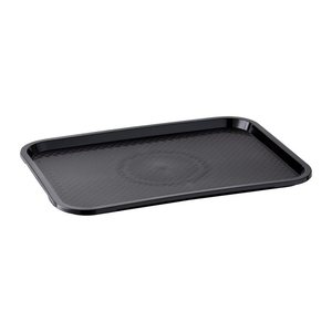 APS Tabletts Fast Food schwarz rechteckig 45,0 x 35,5 cm, 6 St.