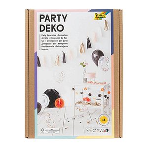 folia Partydeko-Set mehrfarbig Modern, 15 St.