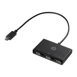 HP USB-Hub 3-fach schwarz