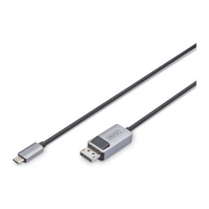 DIGITUS USB 3.2 Anschlusskabel Typ C --> DP St./St. 1m schw.