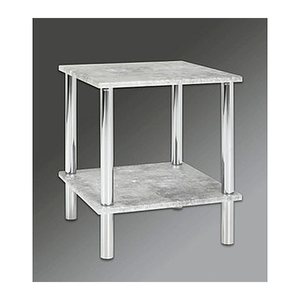 HAKU Möbel Beistelltisch quadratisch MDF-Platte Betonoptik 39,0 x 39,0 x 47,0 cm, 1 St.