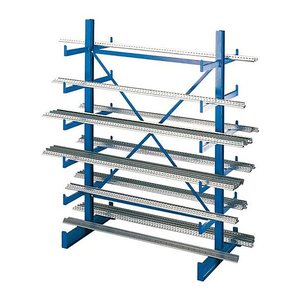 SCHULTE Kragarmregal K1000 14490 enzianblau 125,0 x 100,0 x 200,0 cm