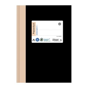 Ursus® Geschäftsbuch DIN A5 liniert, schwarz/gelb Hardcover 192 Seiten, 1 St.