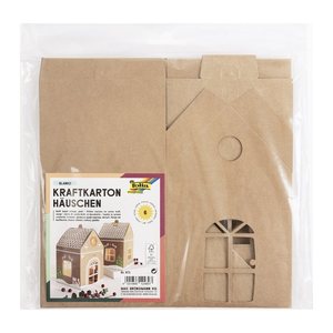 folia Faltschachteln Lebkuchenhäuschen beige 6 St.