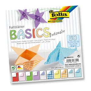 folia Faltblätter BASICS INTENSIV mehrfarbig 50 Blatt
