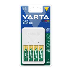 VARTA Plug Charger Akku-Schnellladegerät inkl. Akkus