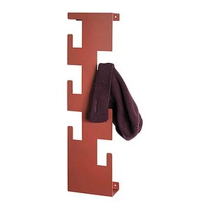 HAKU Möbel Wandgarderobe 47406 rot Metall 6 Haken 15,0 x 60,0 cm, 1 St.