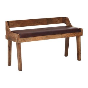 WOHNLING Sitzbank WL6.085 braun Leder 108,0 cm