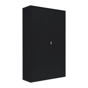 LÜLLMANN Stahlschrank 530389 tiefschwarz 4 Fachböden 120,0 x 60,0 x 195,0 cm, aufgebaut, 1 St.