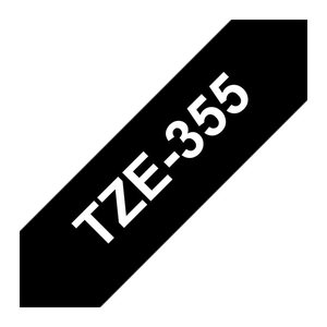 brother Schriftband TZe-355 TZE355, 24 mm, weiß auf schwarz, 1 St.