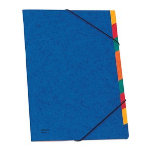 DONAU Ordnungsmappe 9 Fächer blau, 1 St.