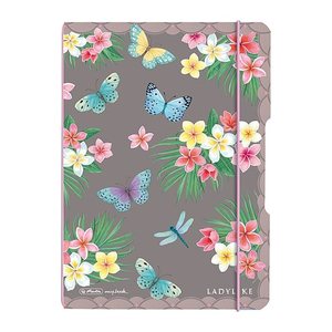 Herlitz Notizh.flex PP A5/40 punkt. Lad.Butterfl. my.book