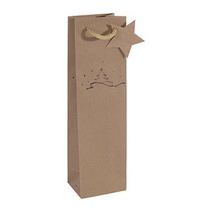 SIGEL Geschenktüten für Flaschen Christmas tree Motiv 10,0 x 35,0 cm, 5 St.