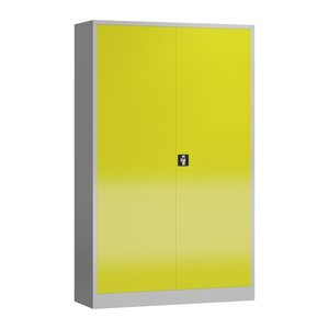 ClassiX Stahlschrank X-530386 zinkgelb, lichtgrau 4 Fachböden 120,0 x 60,0 x 194,5 cm, aufgebaut, 1 St.