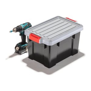 IRIS Ohyama DIY SK-210 Aufbewahrungsbox 21,0 l schwarz, grau, rot 29,7 x 46,0 x 25,7 cm, 1 St.