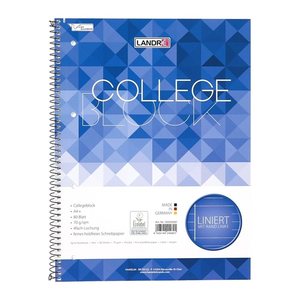 LANDRE Collegeblock A4 Abriss 80 Blatt 70 g/qm L RR