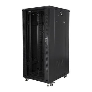 LANBERG 19" 27U 600x800 freist. Glastür (FlatPack) sw (Speditionsversand)