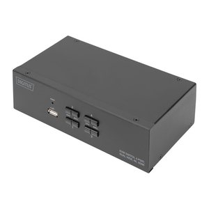 DIGITUS KVM Switch 4-Port 4K30Hz 2xHDMI 2xUSBA 2x3,5mKlinke